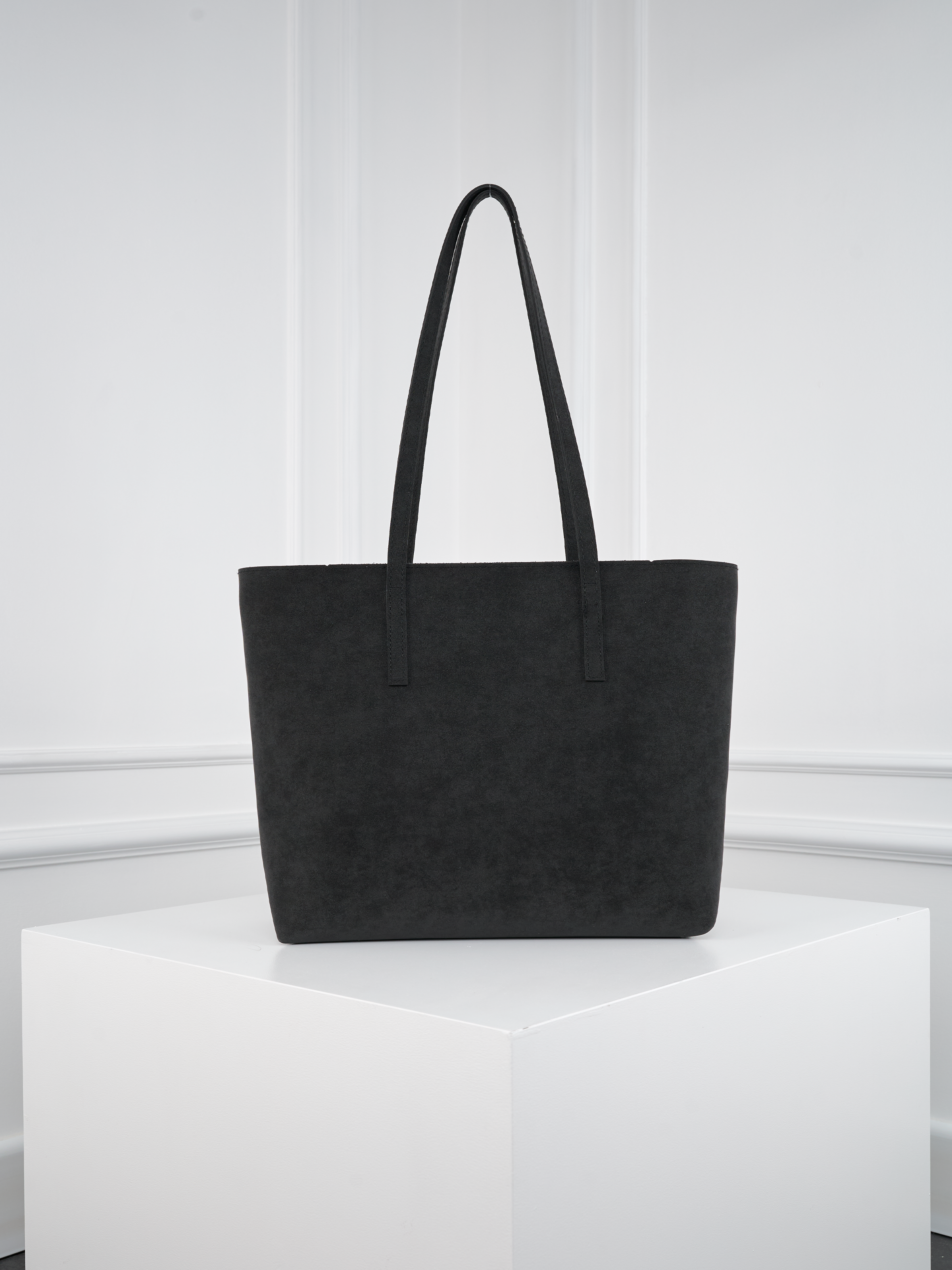 Kadın Nubuk Kumaş Su Geçirmez Büyük Boy Geniş Hacimli El ve Omuz Çantası