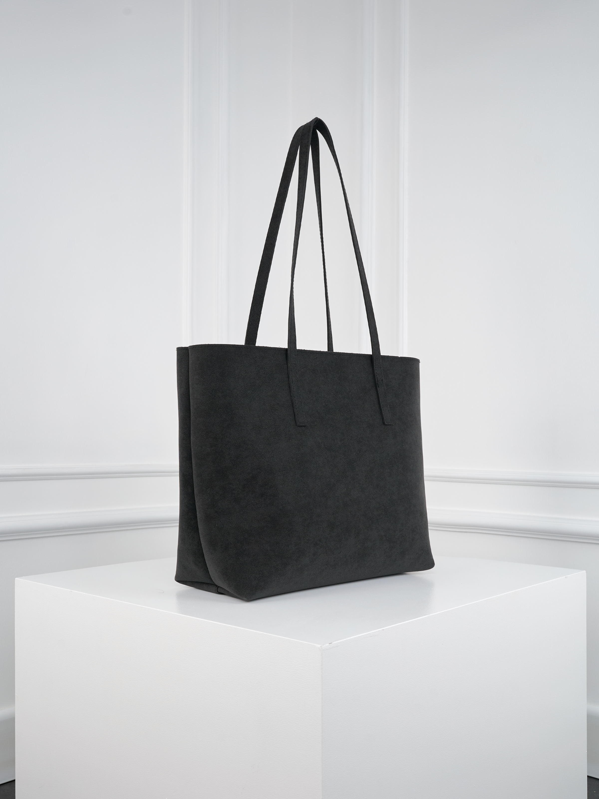 Kadın Nubuk Kumaş Su Geçirmez Büyük Boy Geniş Hacimli El ve Omuz Çantası