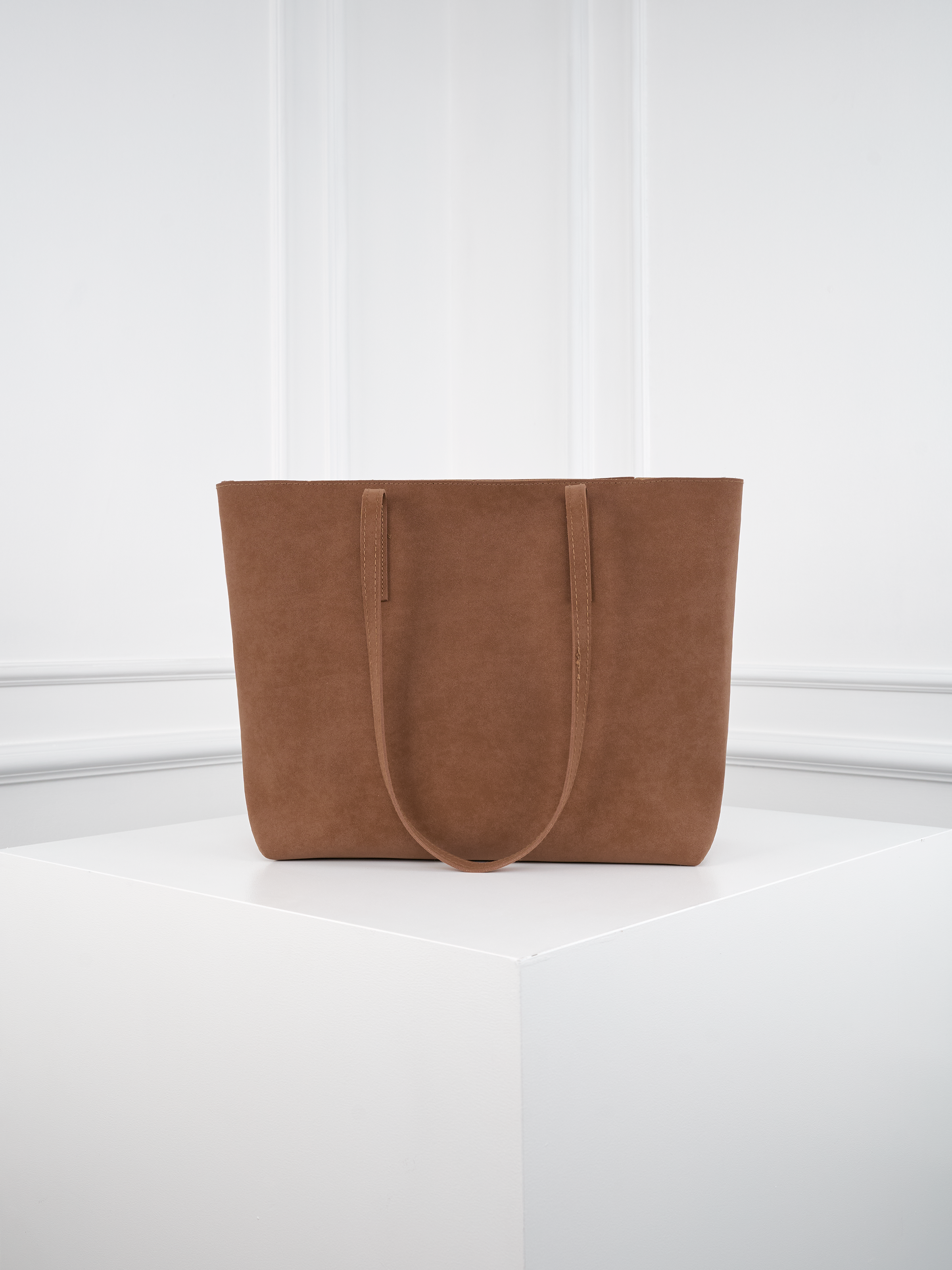 Kadın Nubuk Kumaş Su Geçirmez Büyük Boy Geniş Hacimli El ve Omuz Çantası