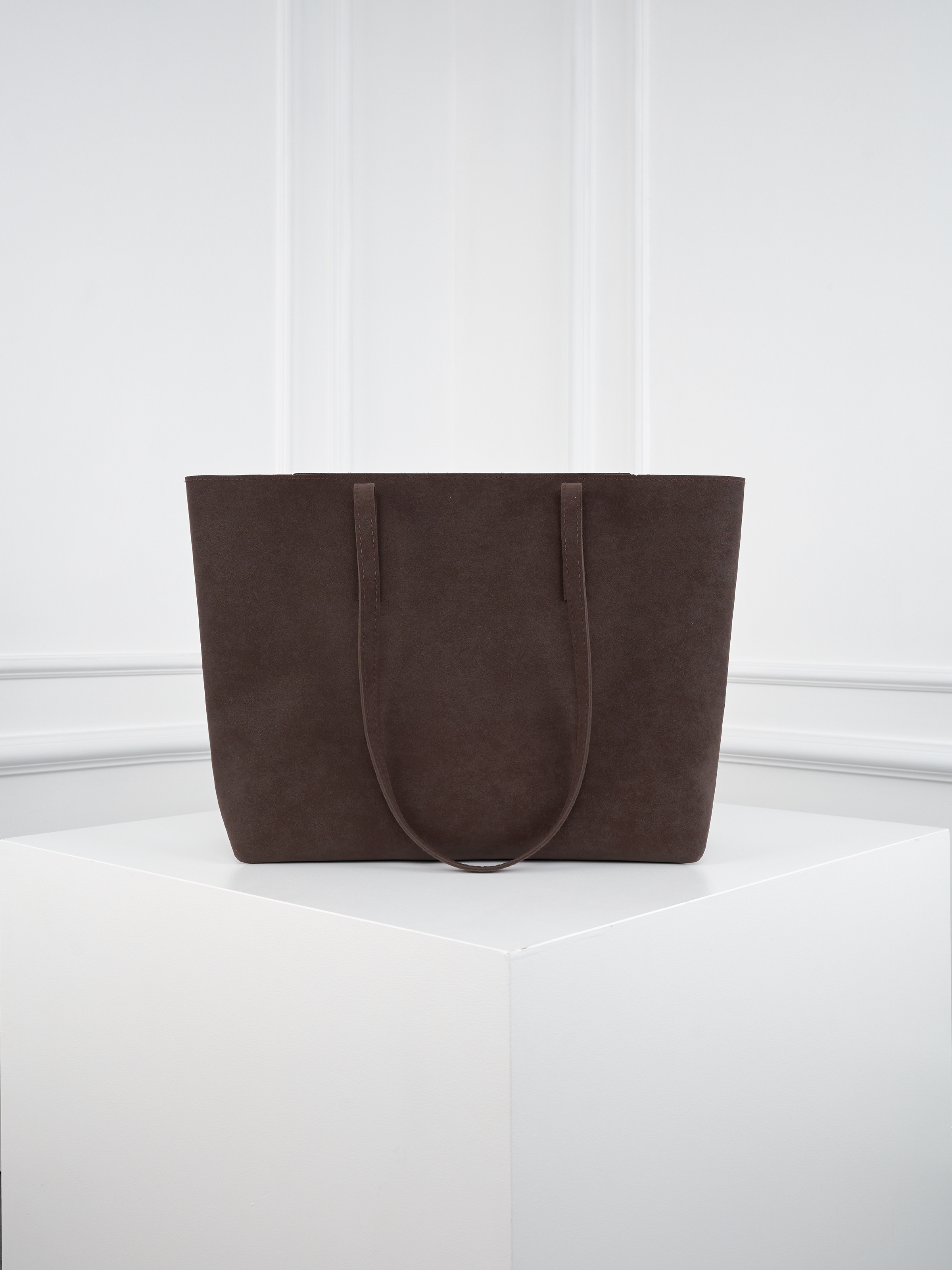 Kadın Nubuk Kumaş Su Geçirmez Büyük Boy Geniş Hacimli El ve Omuz Çantası