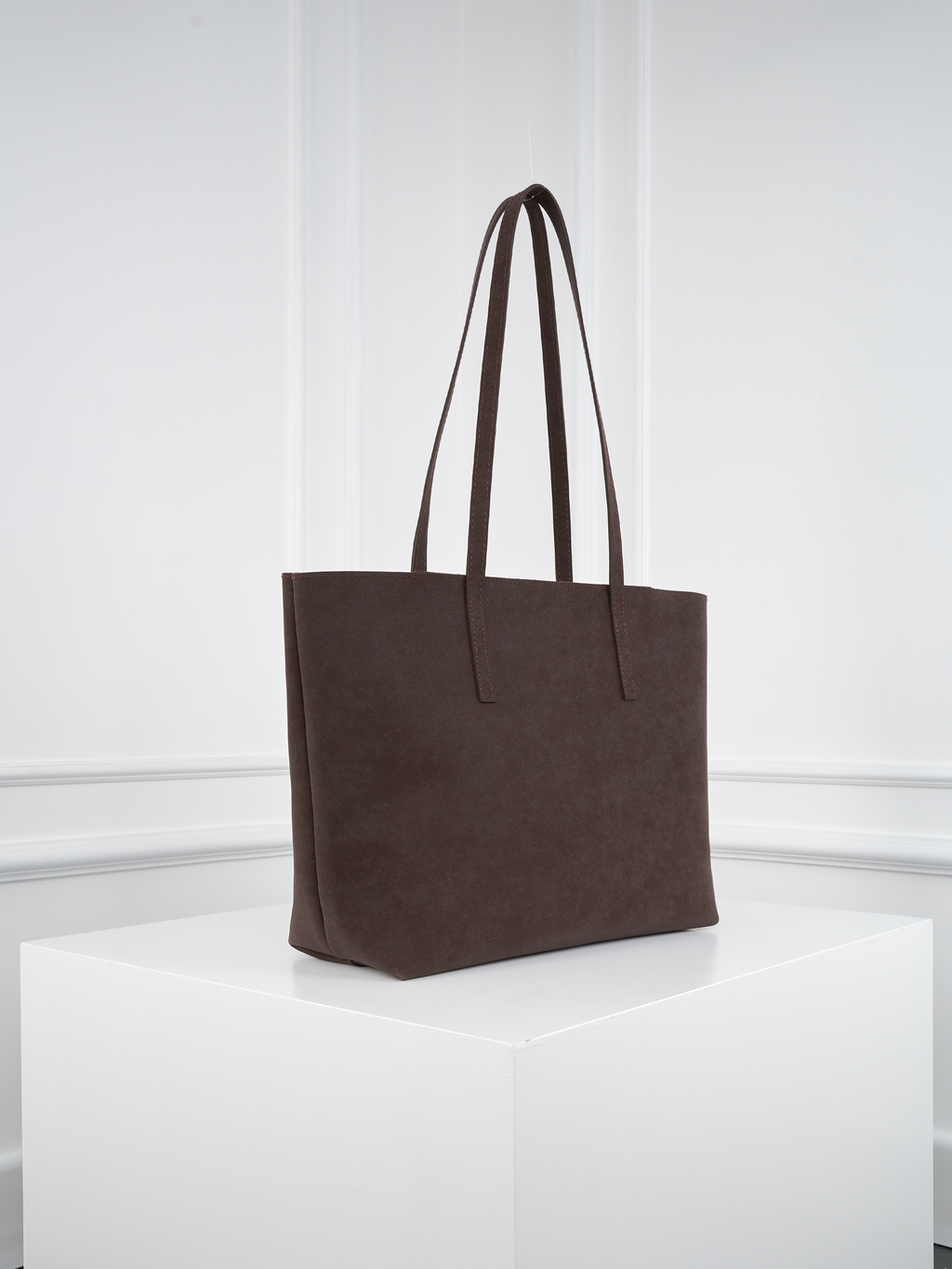 Kadın Nubuk Kumaş Su Geçirmez Büyük Boy Geniş Hacimli El ve Omuz Çantası