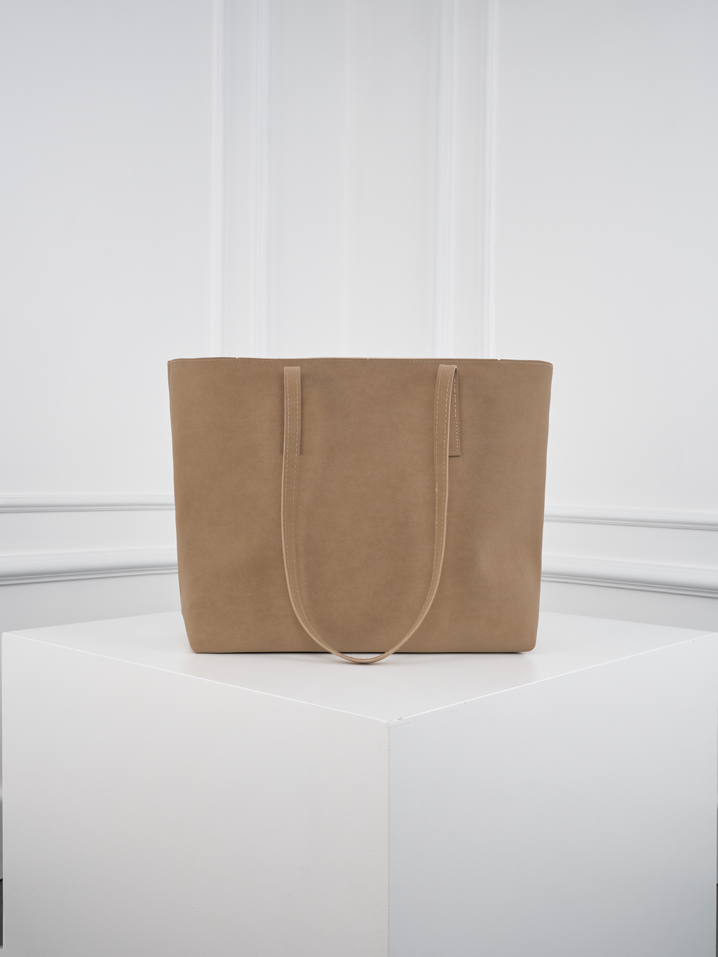 Kadın Nubuk Kumaş Su Geçirmez Büyük Boy Geniş Hacimli El ve Omuz Çantası