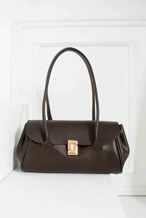 Kadın Uzun Saplı Dikdörtgen Model El Kol ve Omuz Çantası