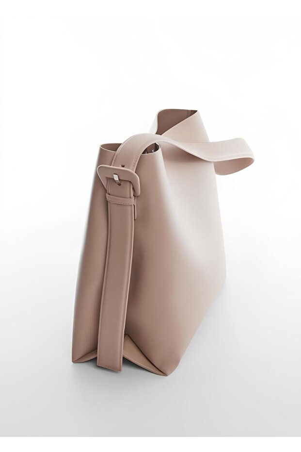 Kadın Büyük Boy Mıknatıslı Kapaklı İç Fermuarlı Ayarlanabilir El ve Omuz Çantası