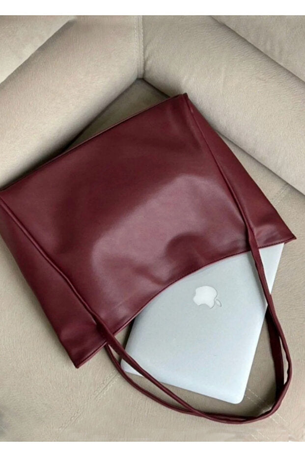 Kadın Basic Model Yumuşak Deri Büyük Boy Günlük El & Omuz & Kol Çantası