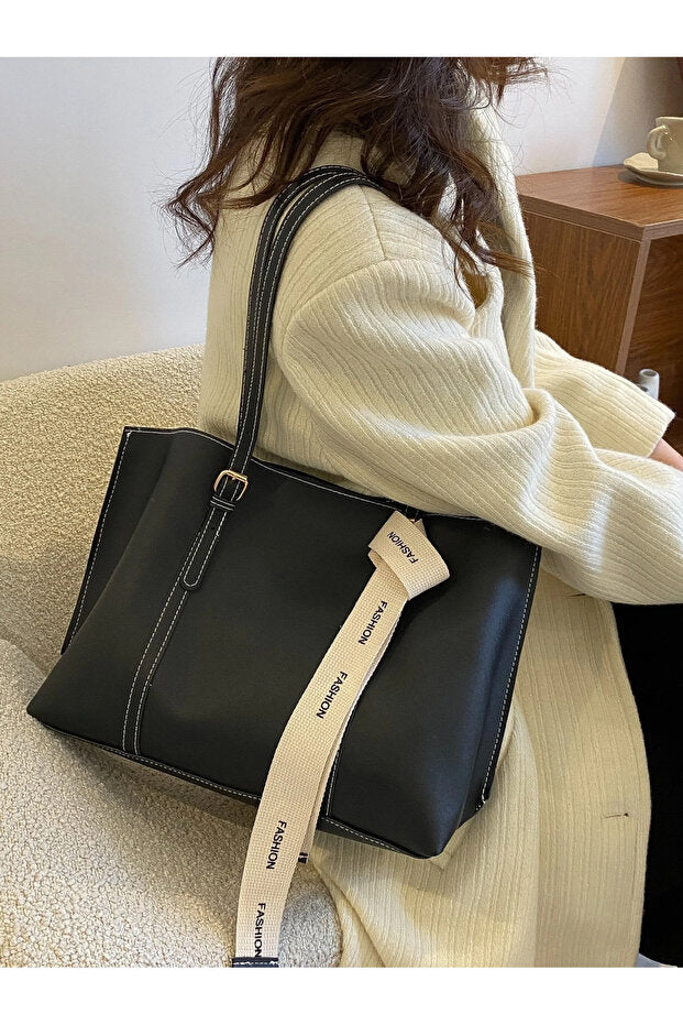 Mona Fiyonk Detaylı Hafif Büyük Boy Kadın El Ve Omuz Çantası