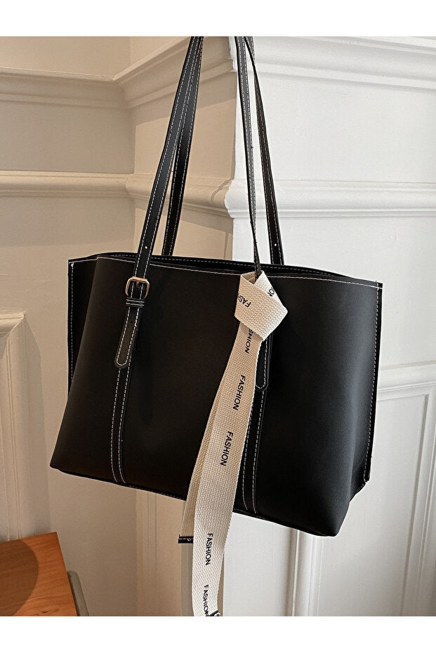 Mona Fiyonk Detaylı Hafif Büyük Boy Kadın El Ve Omuz Çantası