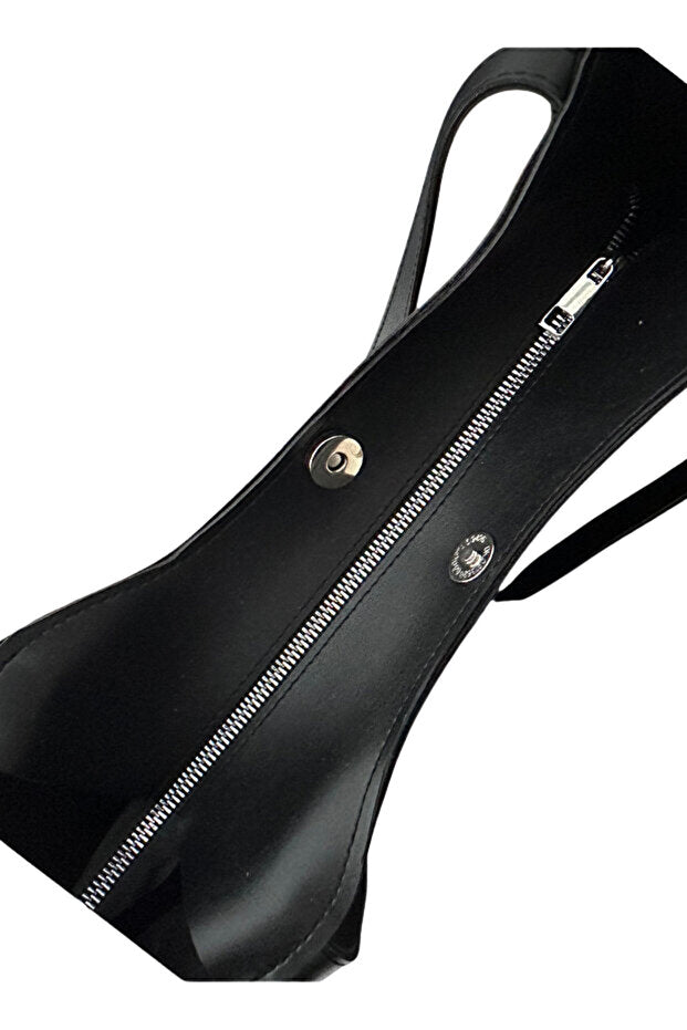 Kadın Fularlı Fermuarlı Mıknatıs Kapamalı Shopper El ve Omuz Çantası