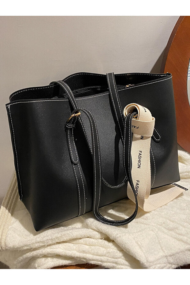 Mona Fiyonk Detaylı Hafif Büyük Boy Kadın El Ve Omuz Çantası