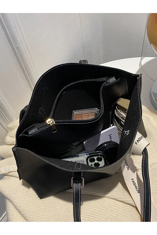 Mona Fiyonk Detaylı Hafif Büyük Boy Kadın El Ve Omuz Çantası