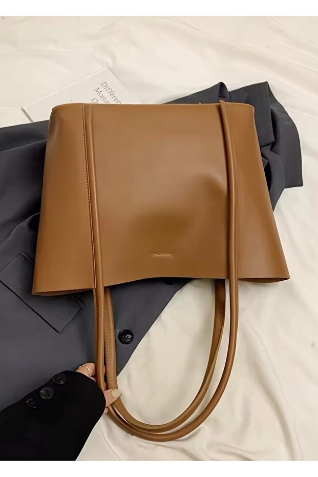 Kadın Ön Cepli Mıknatıs Kapaklı Cüzdan Detaylı El Kol Ve Omuz Çantası